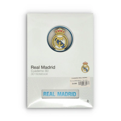 Caderno Real Madrid Branco Tamanho M