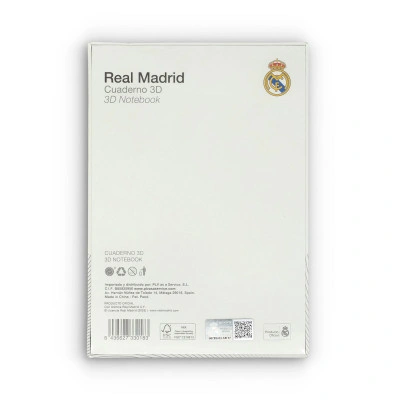 Caderno Real Madrid Branco Tamanho M