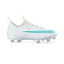 Kids Air Zoom Mercurial Vapor 17 Academy FG/MG-White-Dusty Cactus