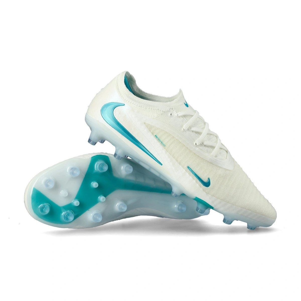 Chuteira Nike Phantom 6 Low Elite AG-Pro White-Dusty Cactus-White