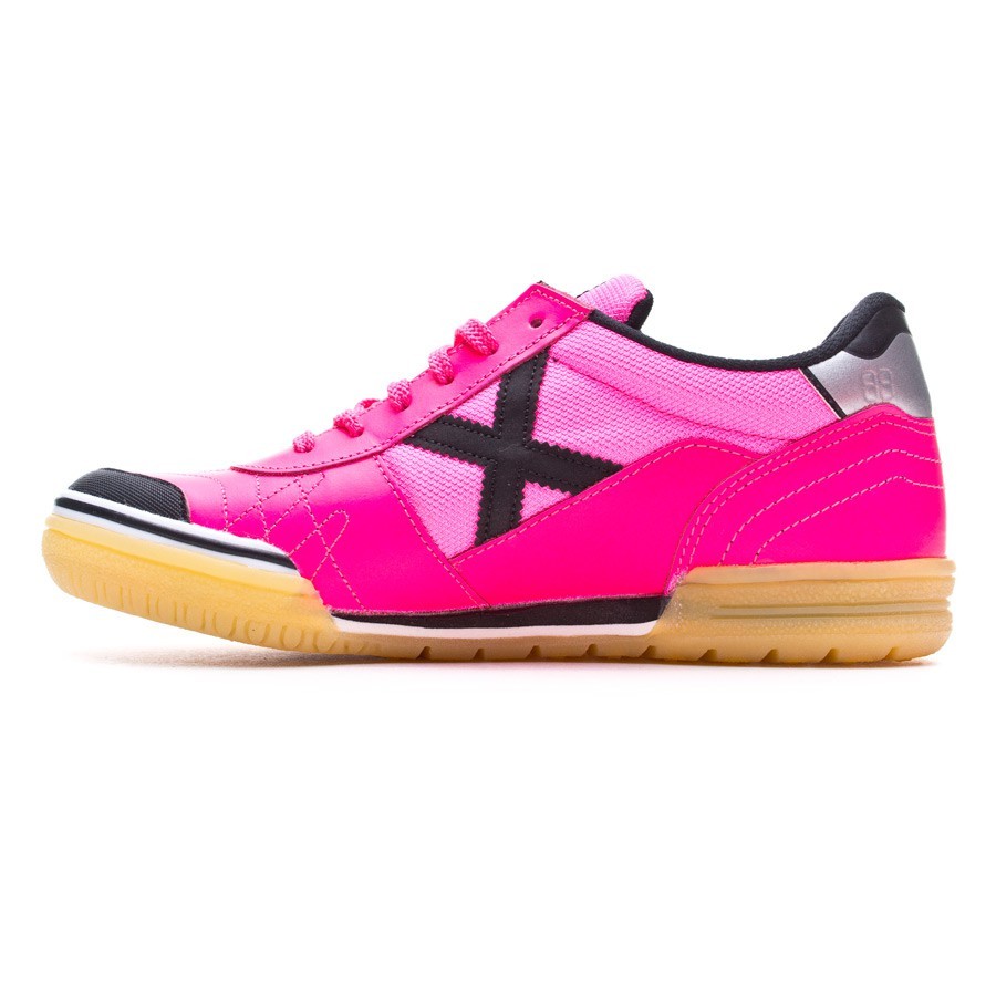 Futsal Shoes Munich Gresca Fuchsia-Black - Fútbol Emotion
