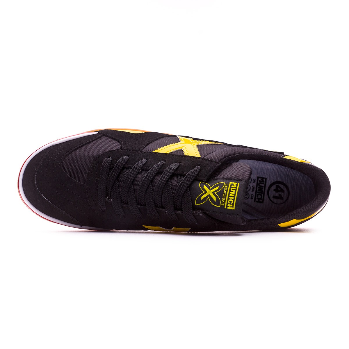 Zapatilla de Fútbol Gresca Negro-Amarillo-Caramelo - Fútbol Emotion