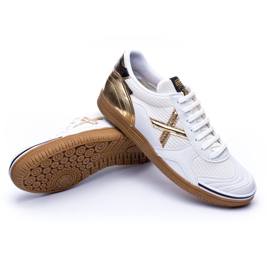 Comprar Zapatillas Munich G-3 Indoor 137 Blanco/Dorado por 48,95 €