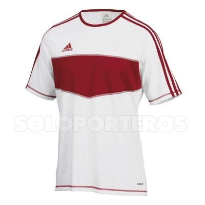 camiseta adidas blanca y roja