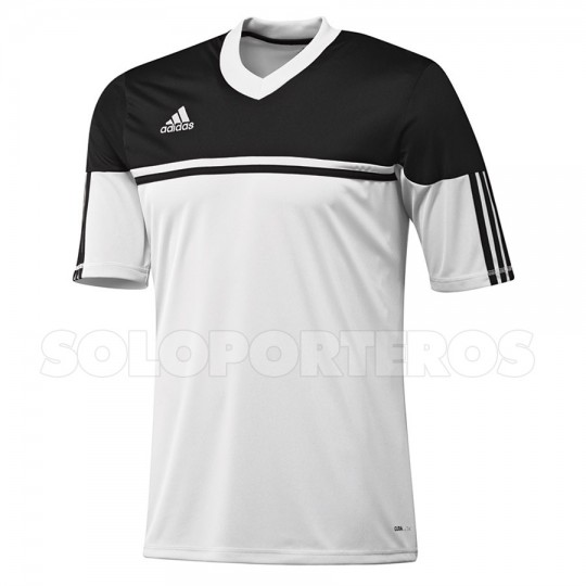 camiseta adidas blanca y negra