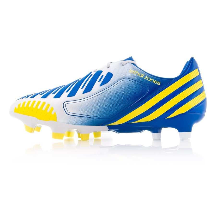 Zapatos de fútbol adidas Predator LZ TRX FG Blanca-Azul-Amarilla - Tienda  de fútbol Fútbol Emotion