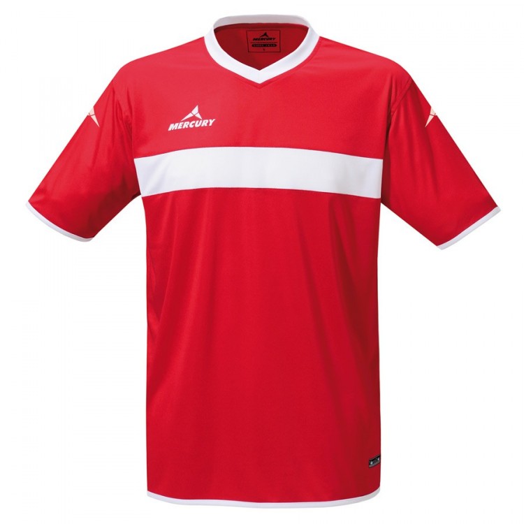 camiseta roja y blanca