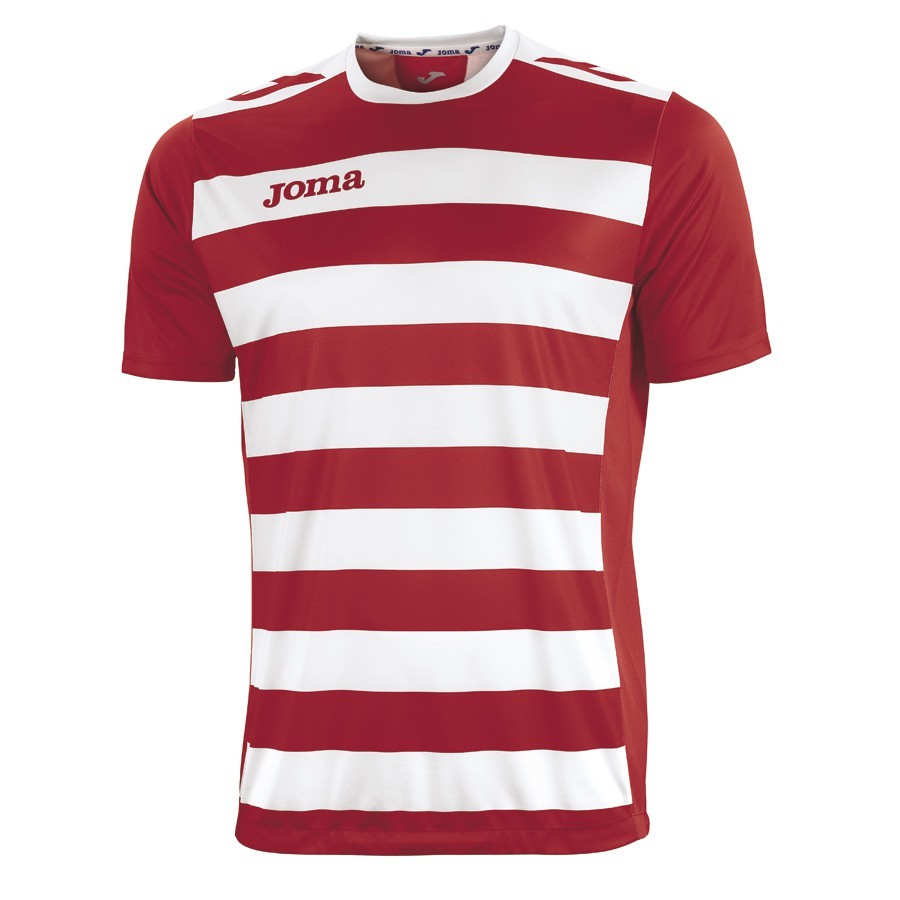 camiseta roja y blanca