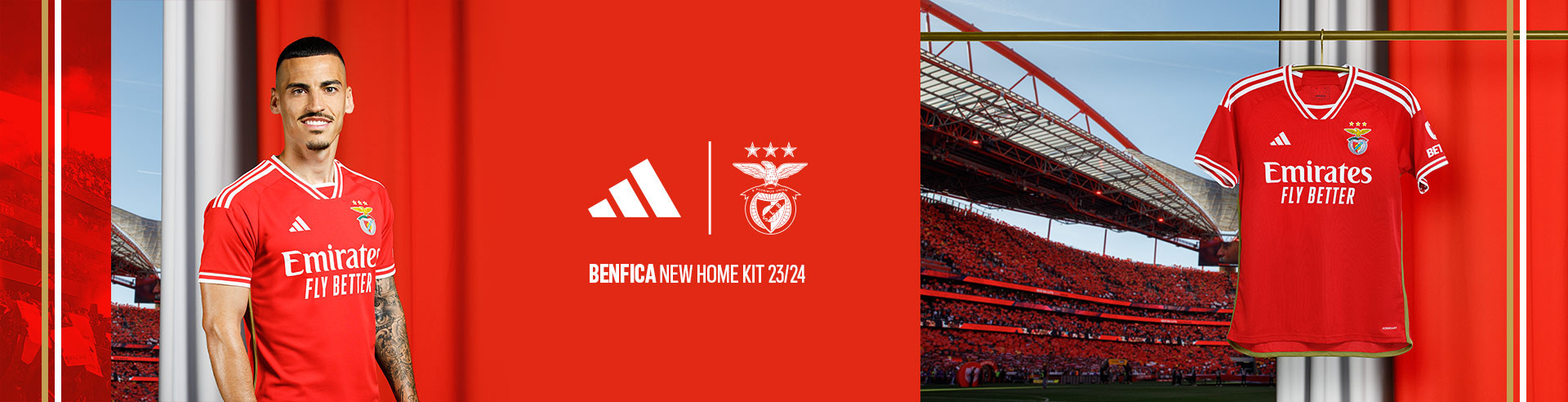 Adidas Benfica New Home Kit 23/24 ALL