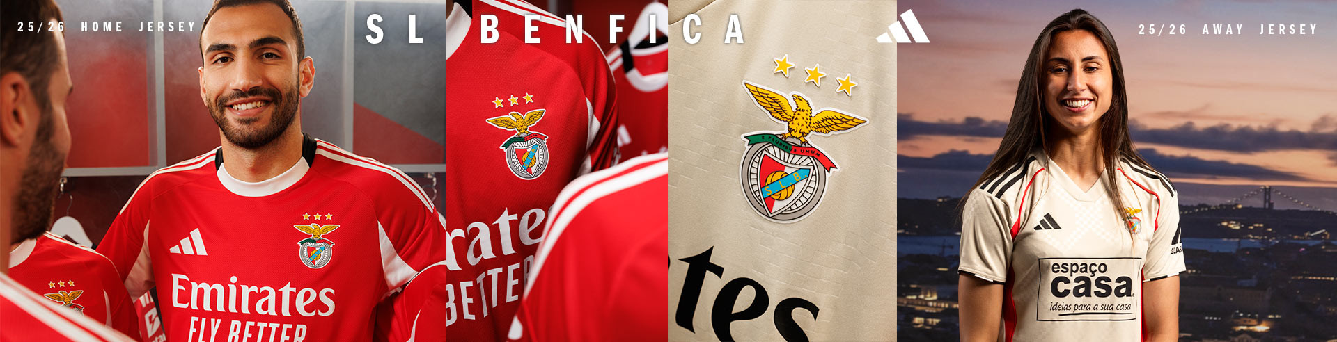 adidas benfica home & away kit 25 26 pt