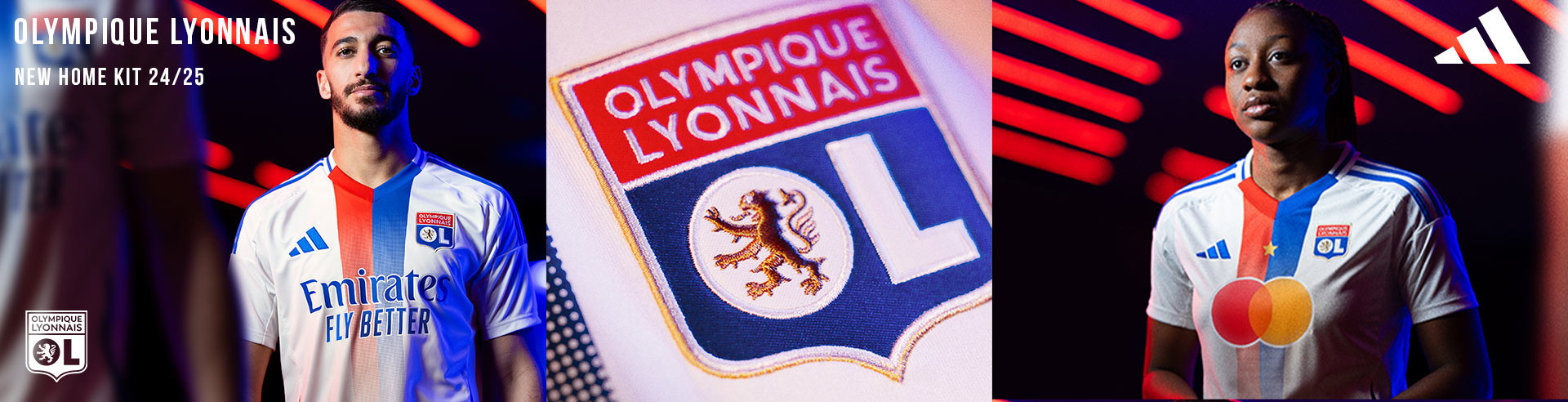 adidas Olympique Lyion Home Kit 24/25 FR