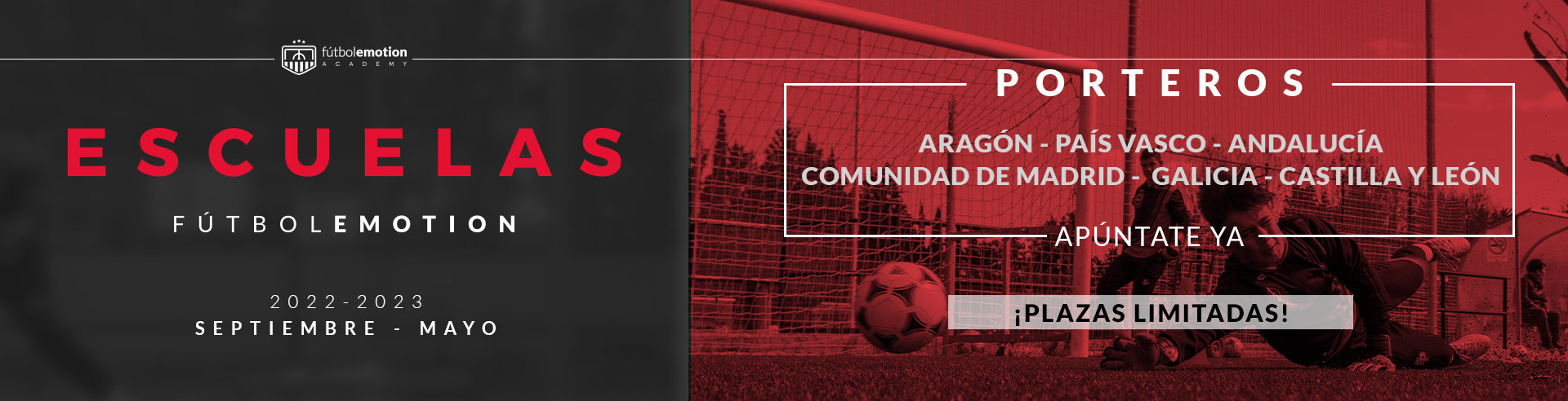 ESCUELAS DE PORTEROS DE FÚTBOL EMOTION OCTUBRE 2022
