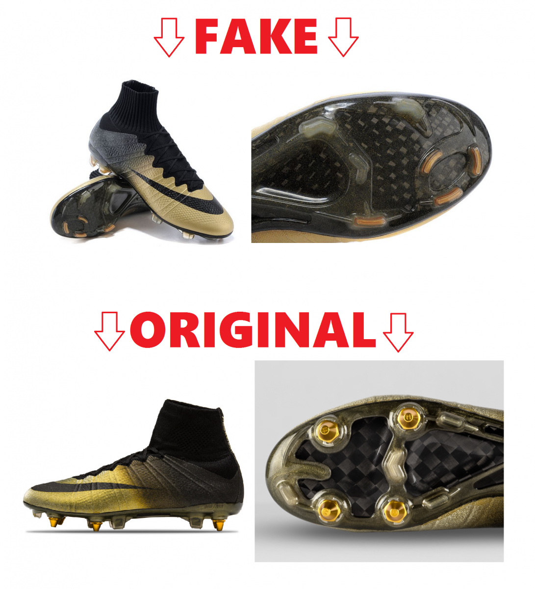 Estable Limpia el cuarto arrojar polvo en los ojos Cómo diferenciar unas botas originales de unas falsas - Blogs - Fútbol  Emotion