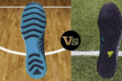Indoor futsal shoes VS Turf football boots