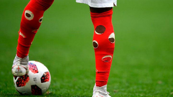 medias cortadas fútbol