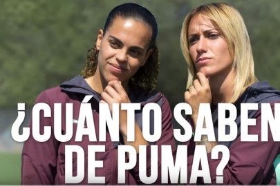 Andrea Falcón y Ángela Sosa con Puma Football