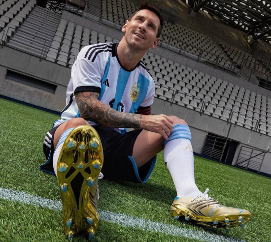 Botas de Fútbol Multitaco para Niños Adidas X Speedportal Messi Blanco  Hombre 