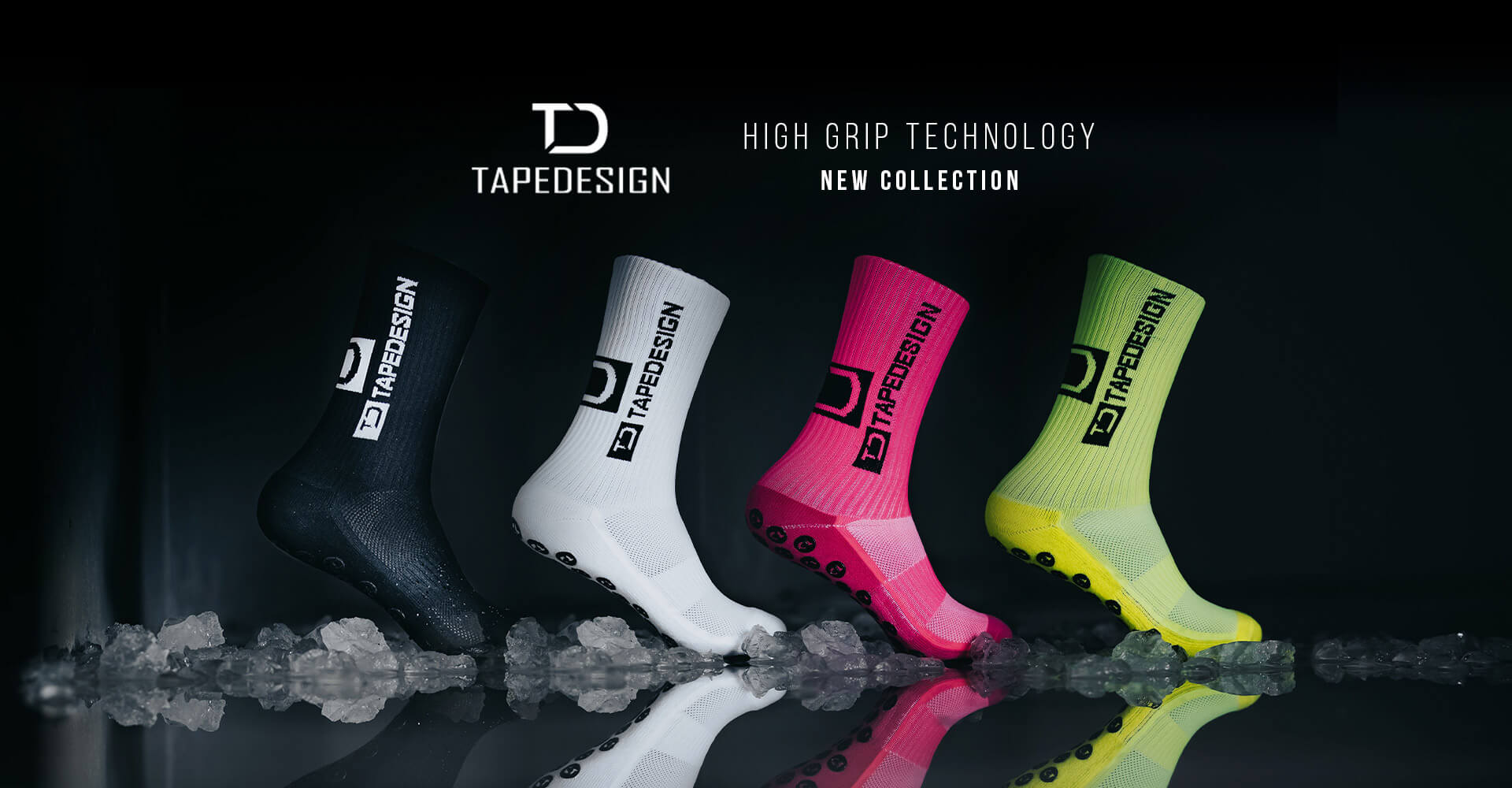 TAPEDESIGN Allround Classic Crew Soccer Grip Sock - White – PASTE