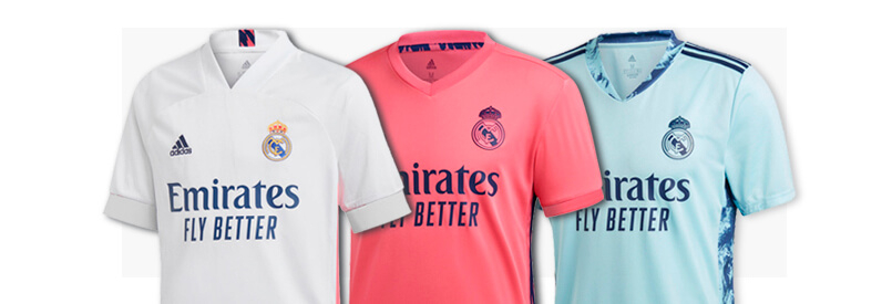 LES DIFFÉRENTS MAILLOTS DU REAL MADRID